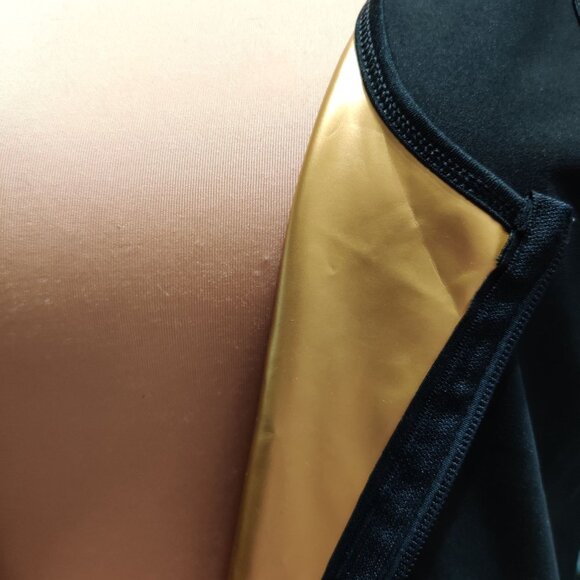 Sweat Sauna Vest XXL Womens Tank Top Black Gold Zip Compression Workout Shaper - Picture 6 of 12